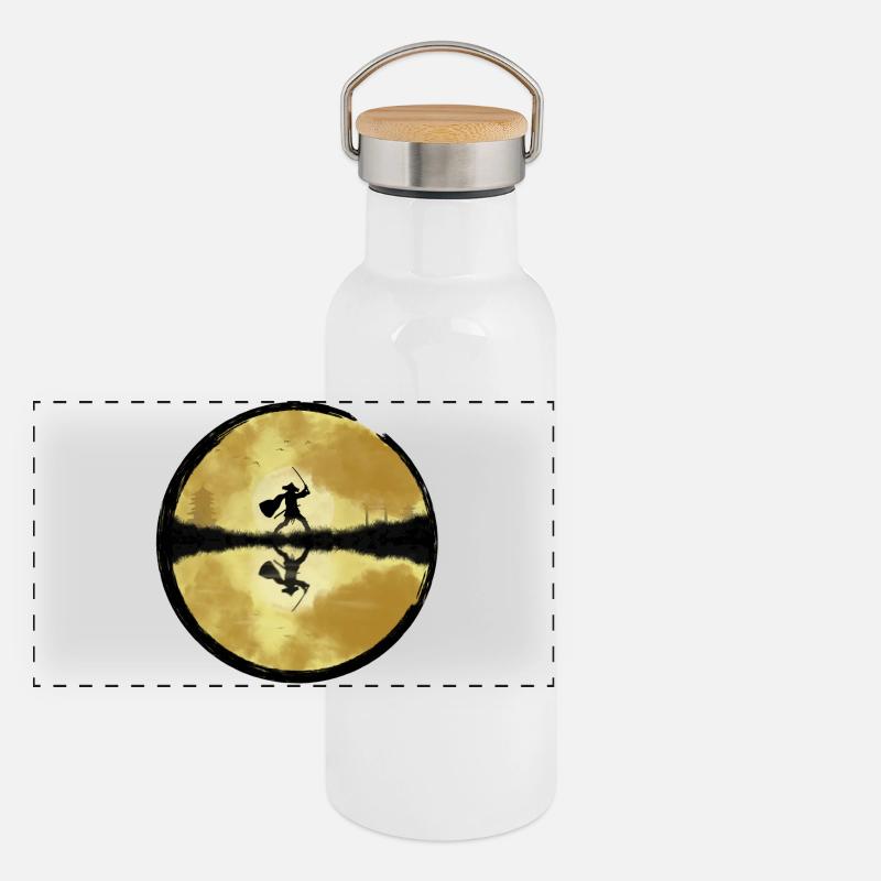 Gourde isotherme avec bouchon en bambou