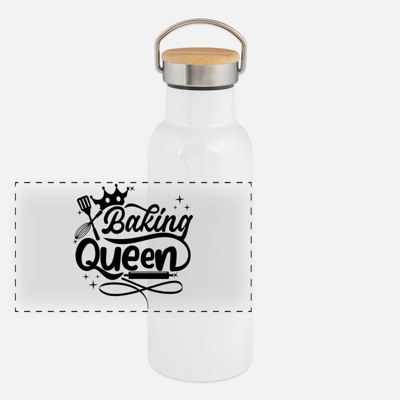 Baking Queen Panoramic Thermal Bottle with Bamboo Lid