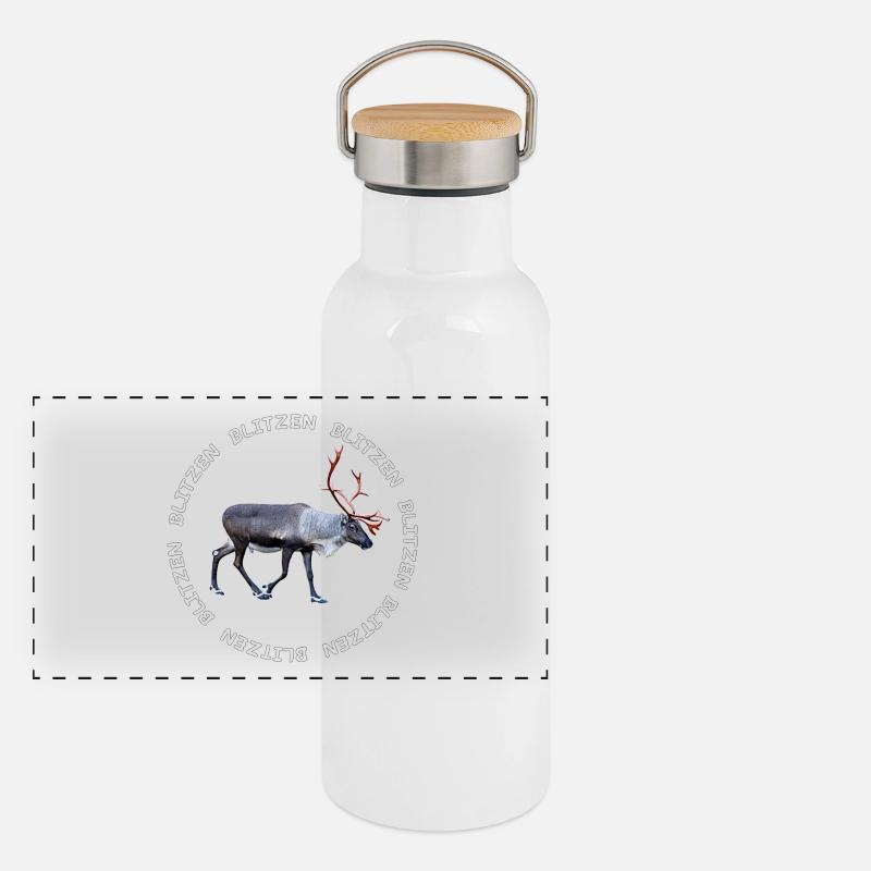 Gourde isotherme avec bouchon en bambou