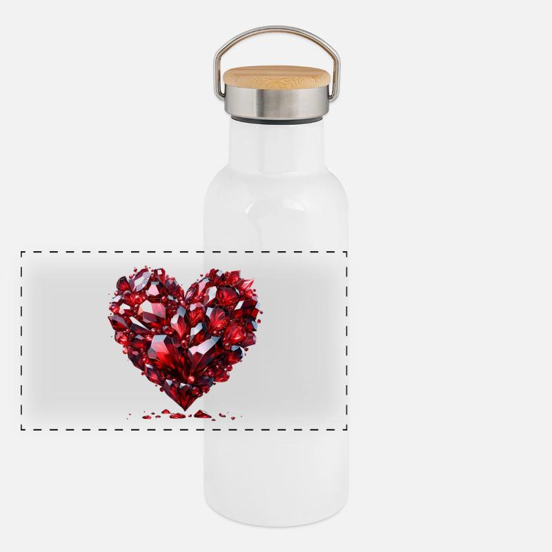 Ruby Love T-Shirt Panoramic Thermal Bottle with Bamboo Lid
