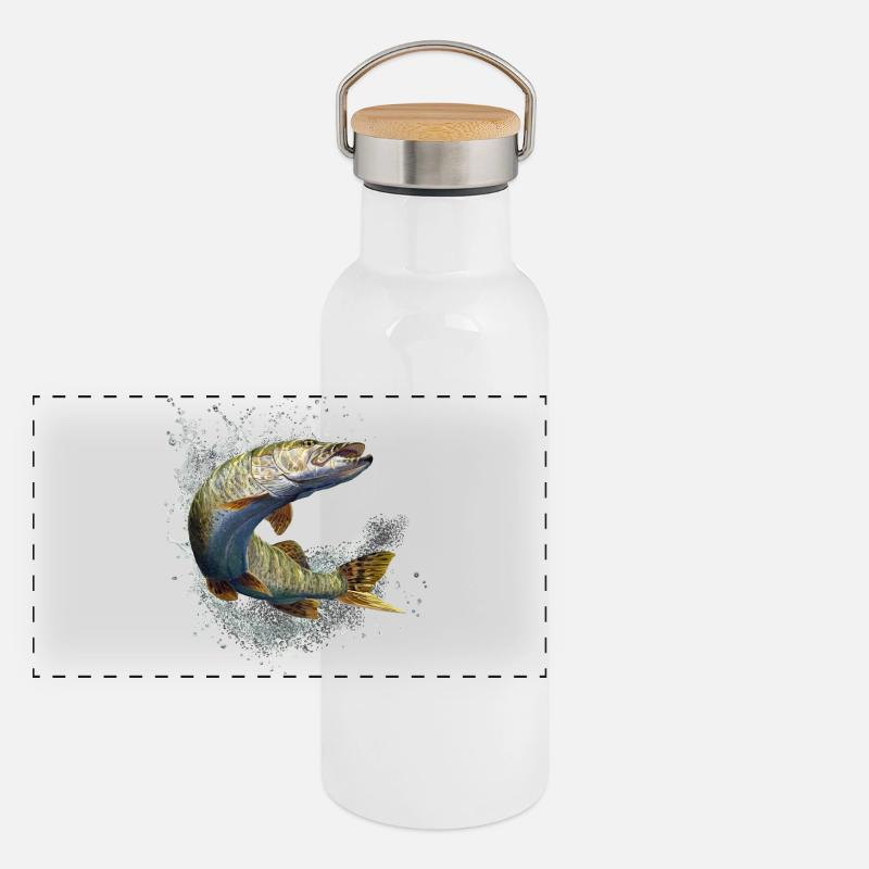 Hecht Panorama Thermosflasche mit Bambusdeckel