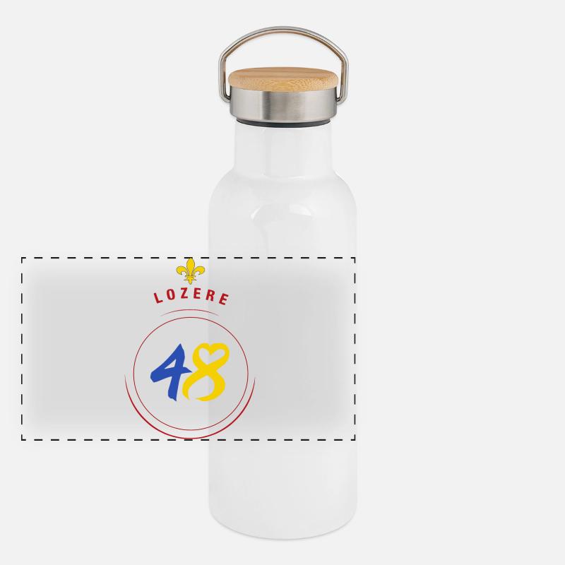 Lozère Gourde isotherme avec bouchon en bambou