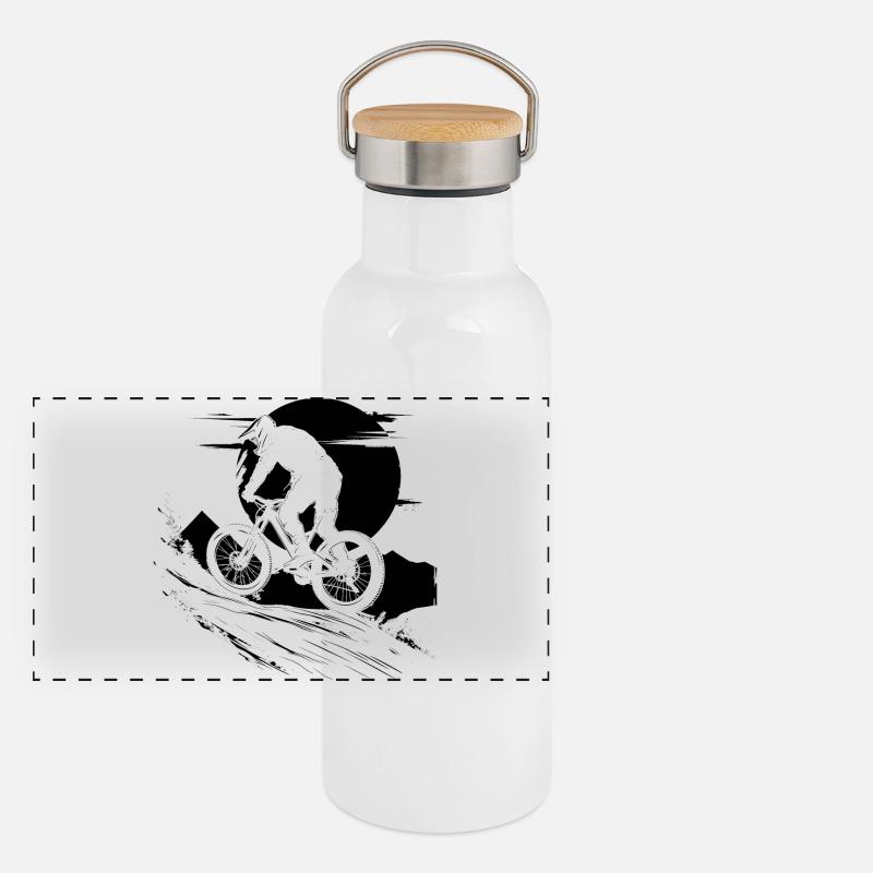 Panorama Thermosflasche mit Bambusdeckel