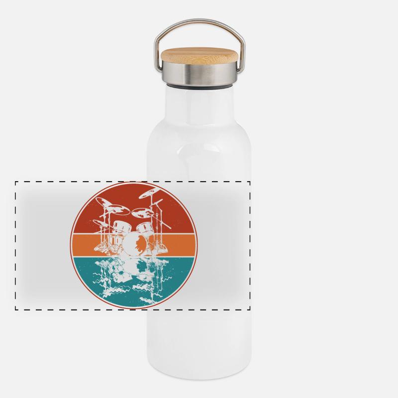 Drum set Panorama Thermosflasche mit Bambusdeckel