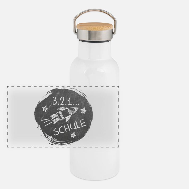 Back to School - 3-2-1 School | Rocket Blackboard Optics Panoramic Thermal Bottle with Bamboo Lid