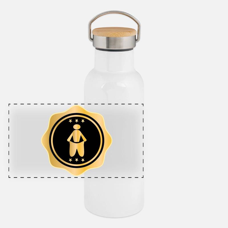 ERFOLGREICHE DIÄT ABNEHMEN Panorama Thermosflasche mit Bambusdeckel