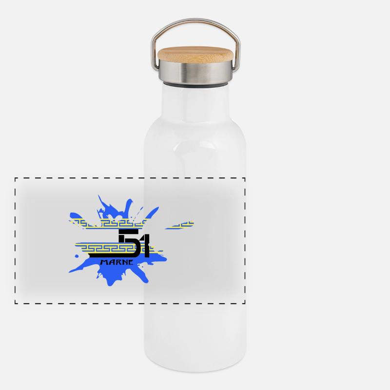 Marne Gourde isotherme avec bouchon en bambou