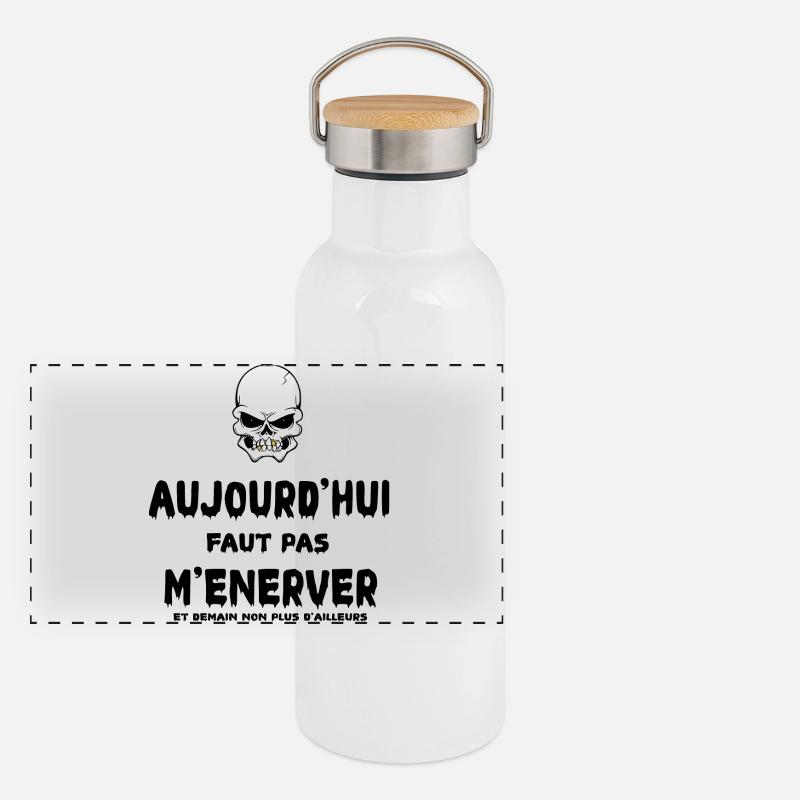 Ärgern Sie sich heute nicht Panorama Thermosflasche mit Bambusdeckel