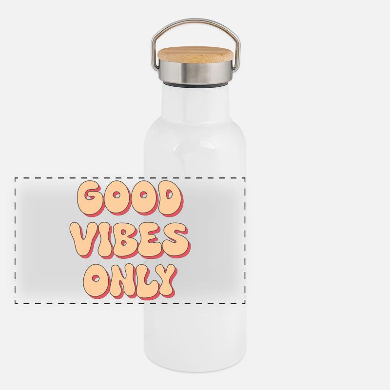 Gute Laune Panorama Thermosflasche mit Bambusdeckel
