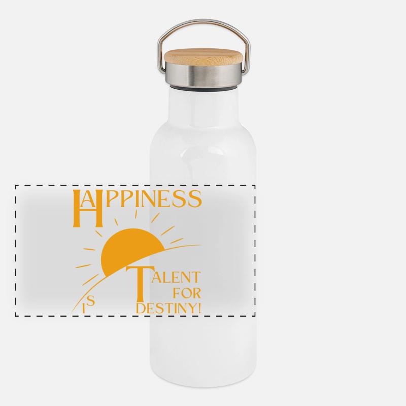 Panorama Thermosflasche mit Bambusdeckel
