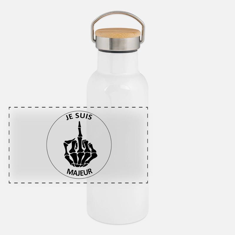 I am of age Panoramic Thermal Bottle with Bamboo Lid