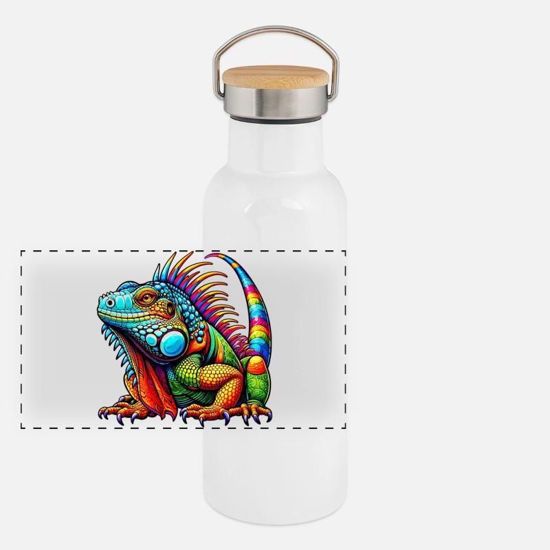Iguana Panoramic Thermal Bottle with Bamboo Lid
