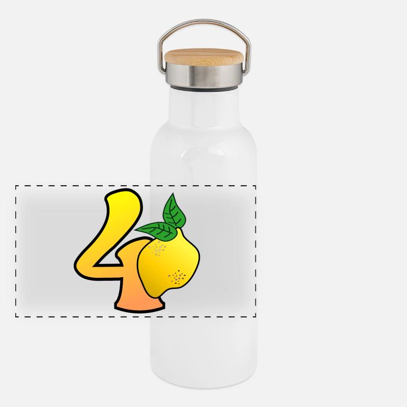 40e anniversaire - Quarante - Citrons Gourde isotherme avec bouchon en bambou