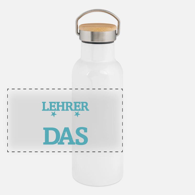 Ich bin Lehrer, Ich kann das Panorama Thermosflasche mit Bambusdeckel