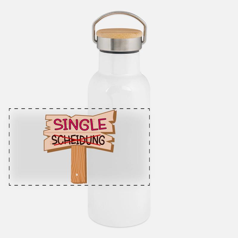 BEZIEHUNG SINGLE SCHEIDUNG Panorama Thermosflasche mit Bambusdeckel