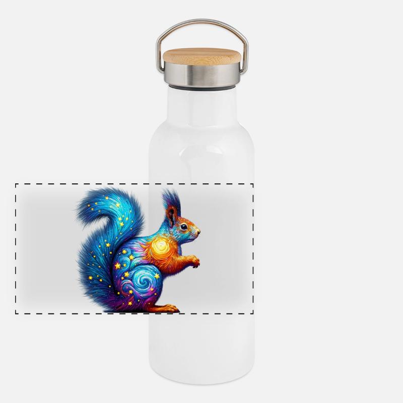 Panorama Thermosflasche mit Bambusdeckel