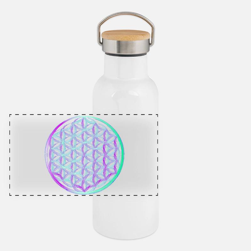 Panorama Thermosflasche mit Bambusdeckel