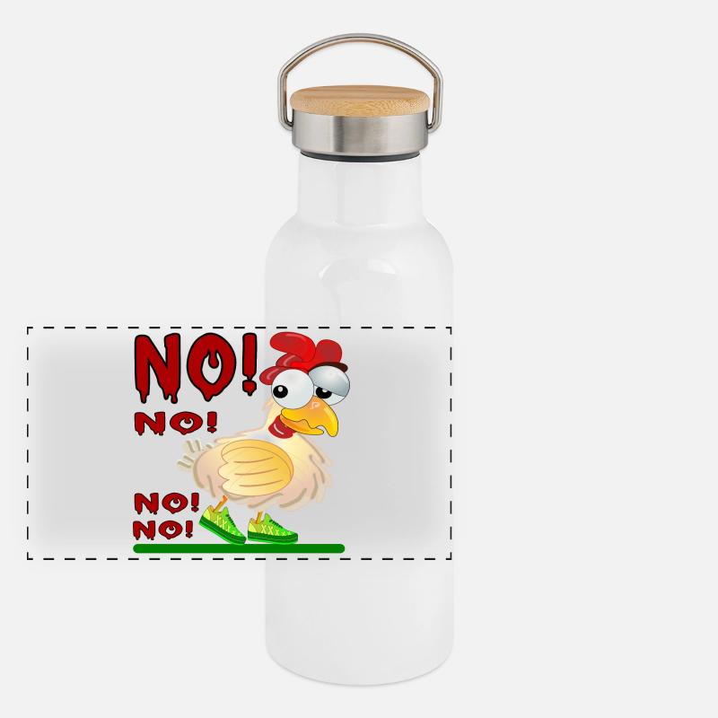 ANSWER NO - CHICKEN COOP Panoramic Thermal Bottle with Bamboo Lid