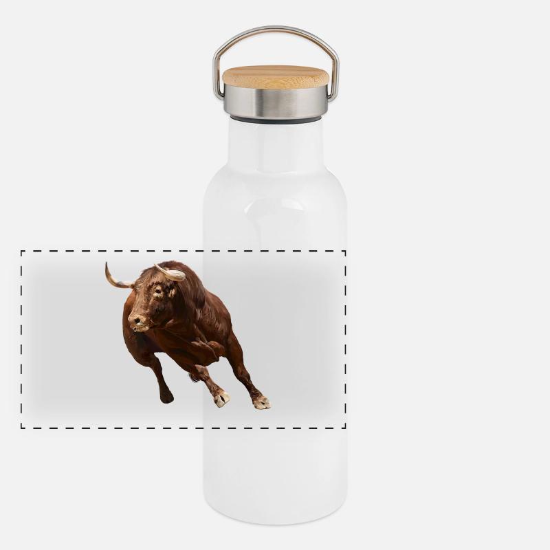 Taureau Gourde isotherme avec bouchon en bambou