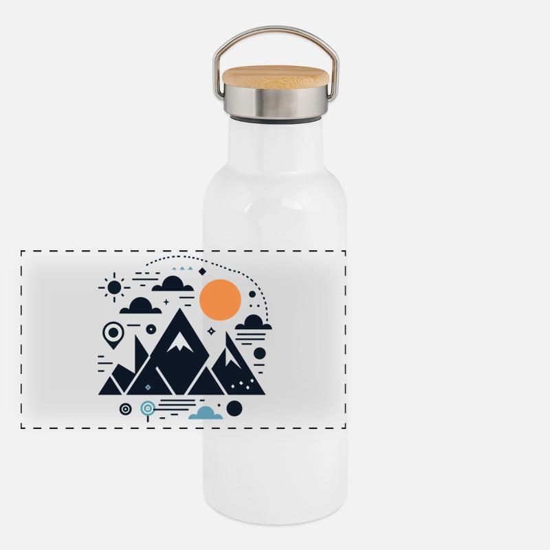 Mountains Panoramic Thermal Bottle with Bamboo Lid