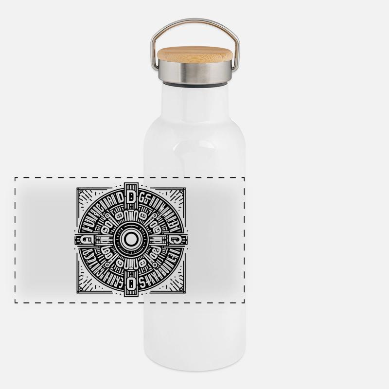 Motif de conception Ki | cercle indéfini Gourde isotherme avec bouchon en bambou