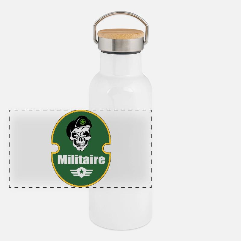 Panorama Thermosflasche mit Bambusdeckel