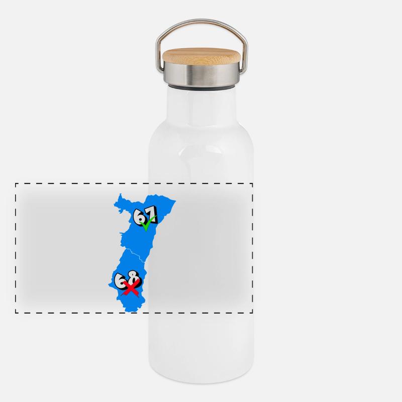 Panorama Thermosflasche mit Bambusdeckel