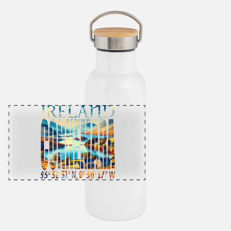 LE CONNEMARA Gourde isotherme avec bouchon en bambou