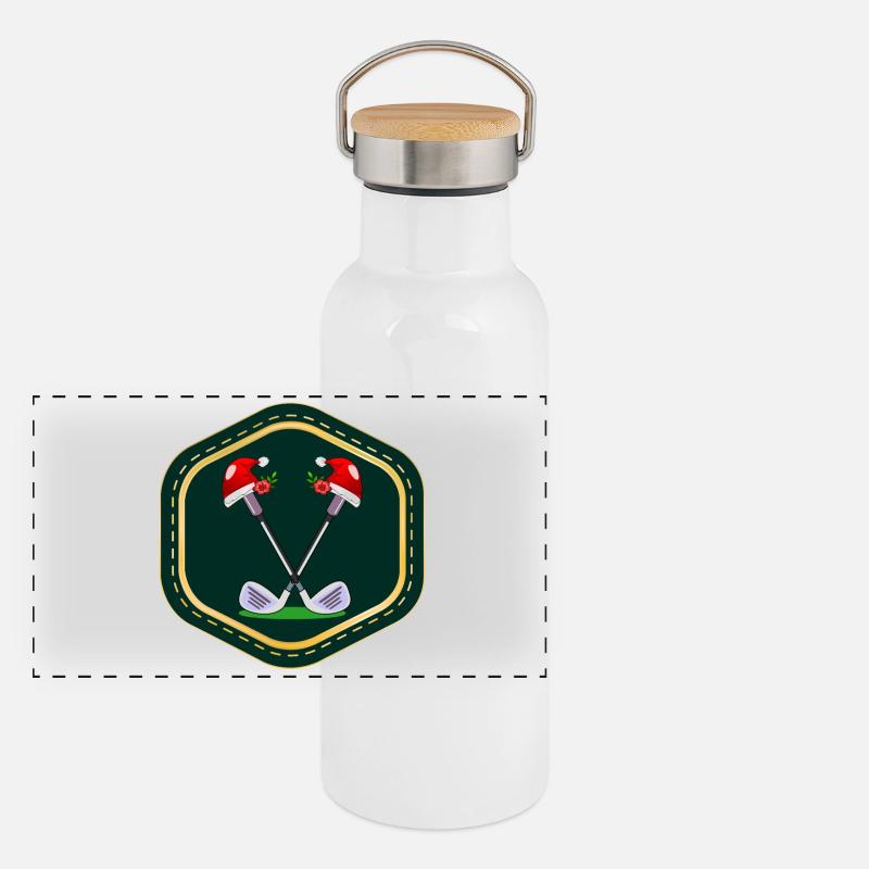 WEIHNACHTSGESCHENKE GOLFSPORT Panorama Thermosflasche mit Bambusdeckel