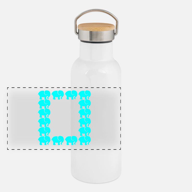 ÉLÉPHANT Gourde isotherme avec bouchon en bambou