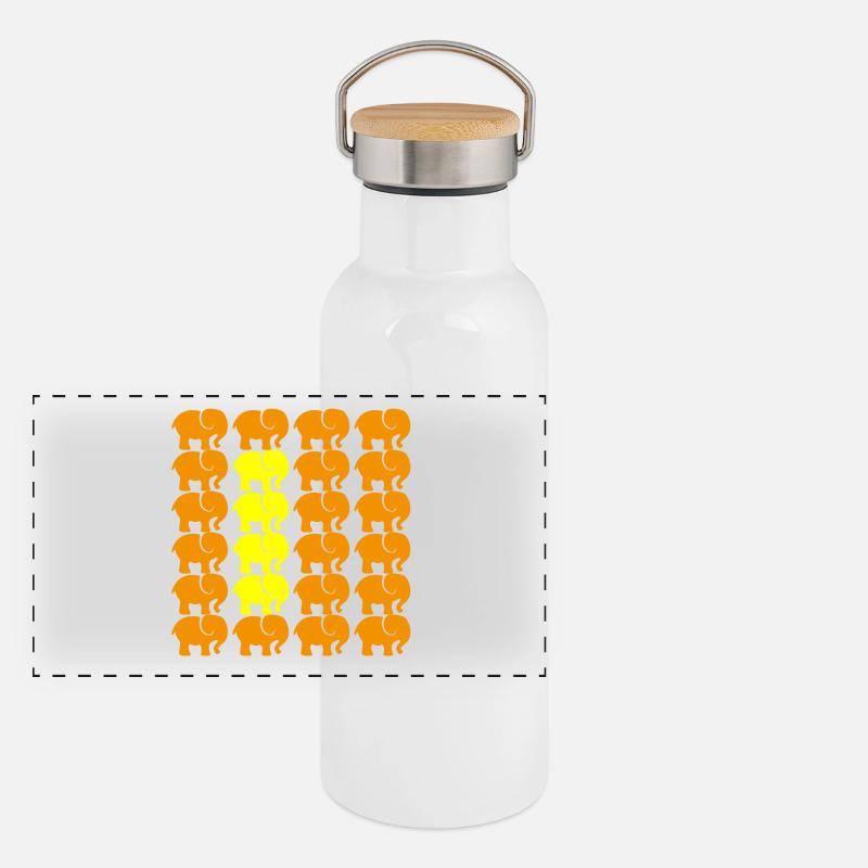 ELEFANT Panorama Thermosflasche mit Bambusdeckel