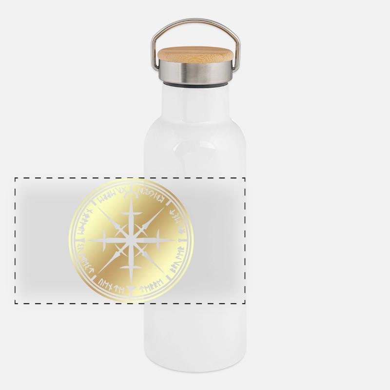 Panorama Thermosflasche mit Bambusdeckel