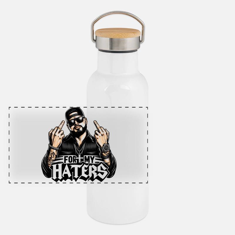Cool Gangsters Gourde isotherme avec bouchon en bambou