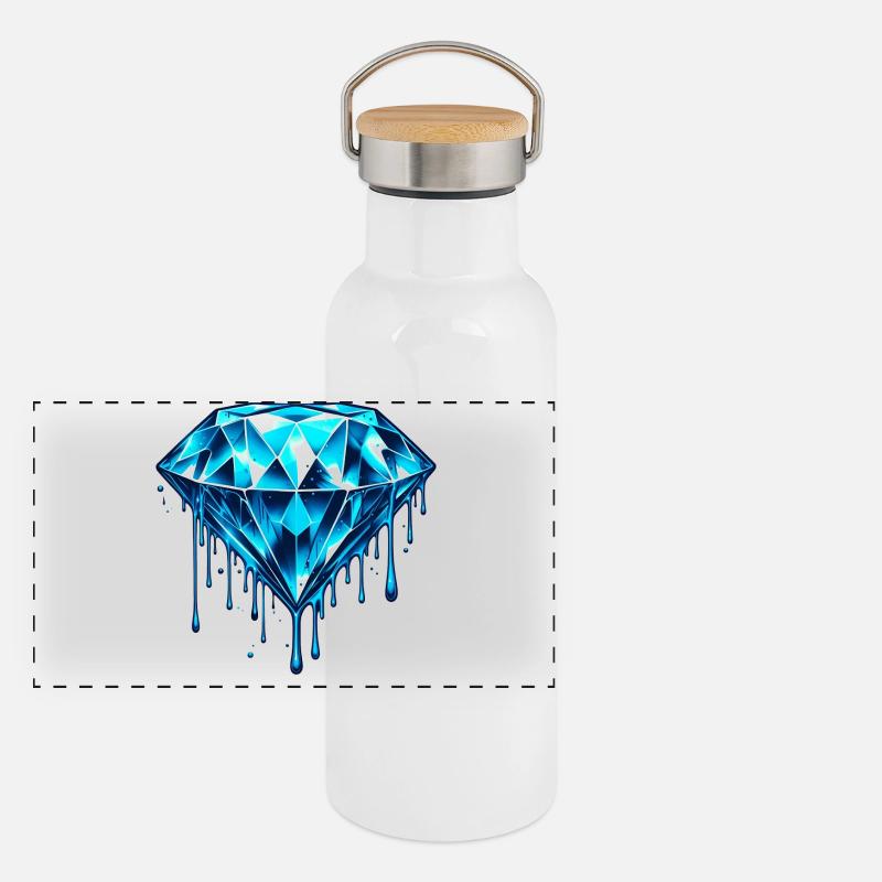 Diamant Gourde isotherme avec bouchon en bambou