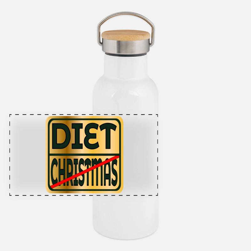 RÉGIME ALIMENTAIRE DE NOËL Gourde isotherme avec bouchon en bambou