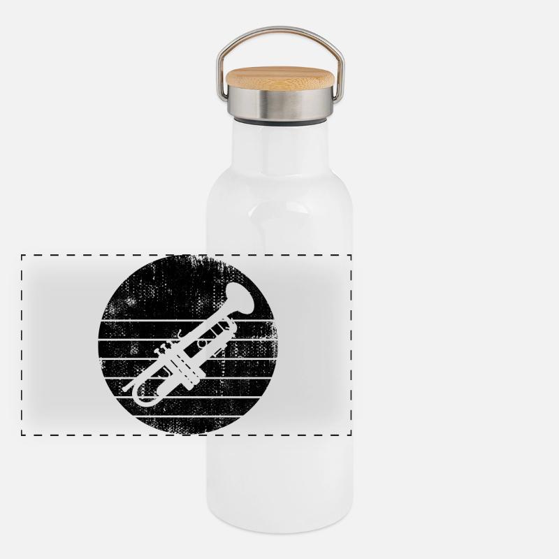 Trompete Panorama Thermosflasche mit Bambusdeckel