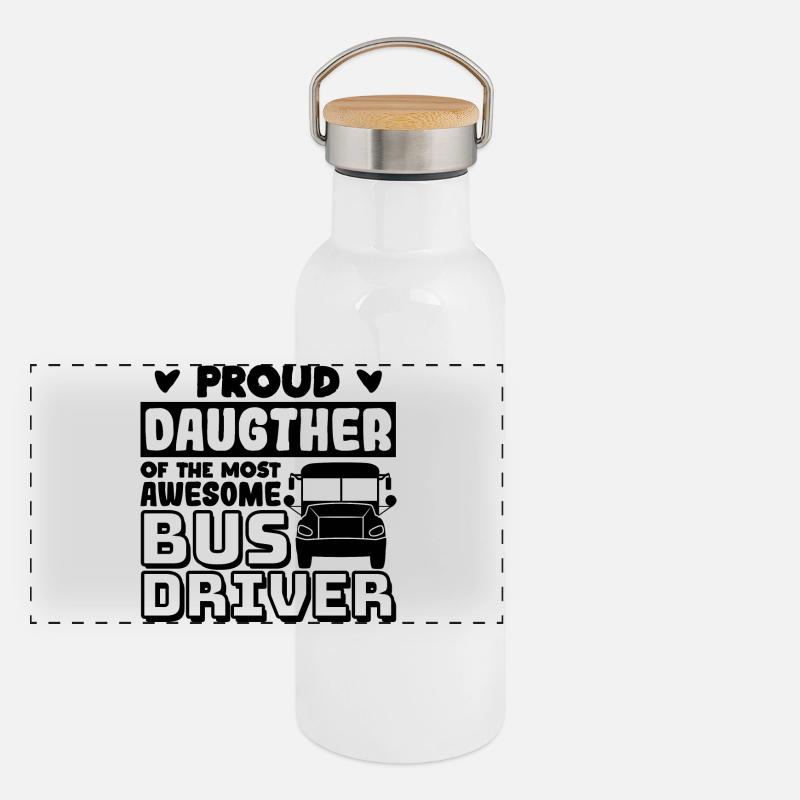 Bus Driver Daughter Panoramic Thermal Bottle with Bamboo Lid