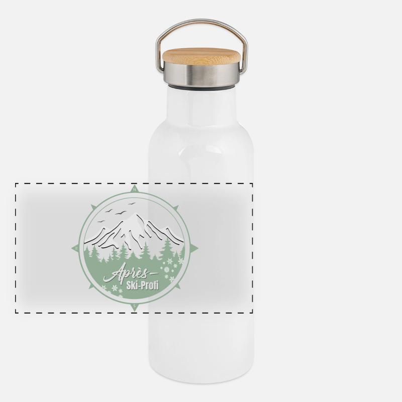 Ski Kompas Panoramic Thermal Bottle with Bamboo Lid
