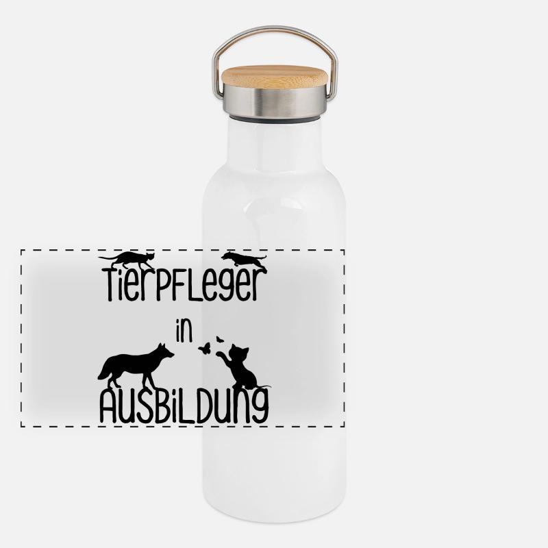 Tierpfleger Spruch -Tierpfleger in Ausbildung Panorama Thermosflasche mit Bambusdeckel