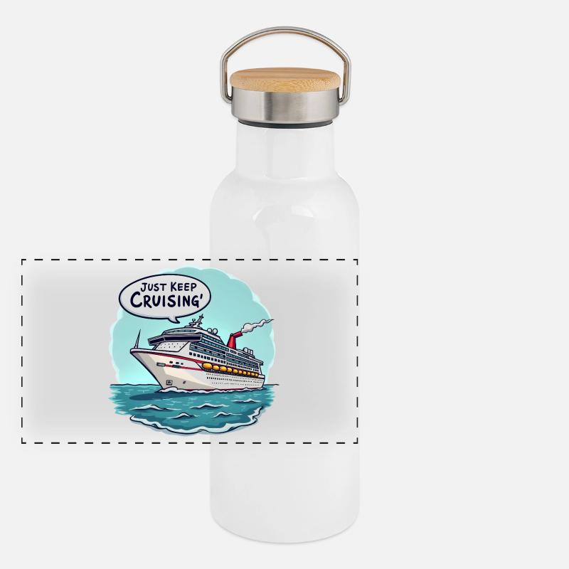 Just Keep Cruising' Panoramic Thermal Bottle with Bamboo Lid