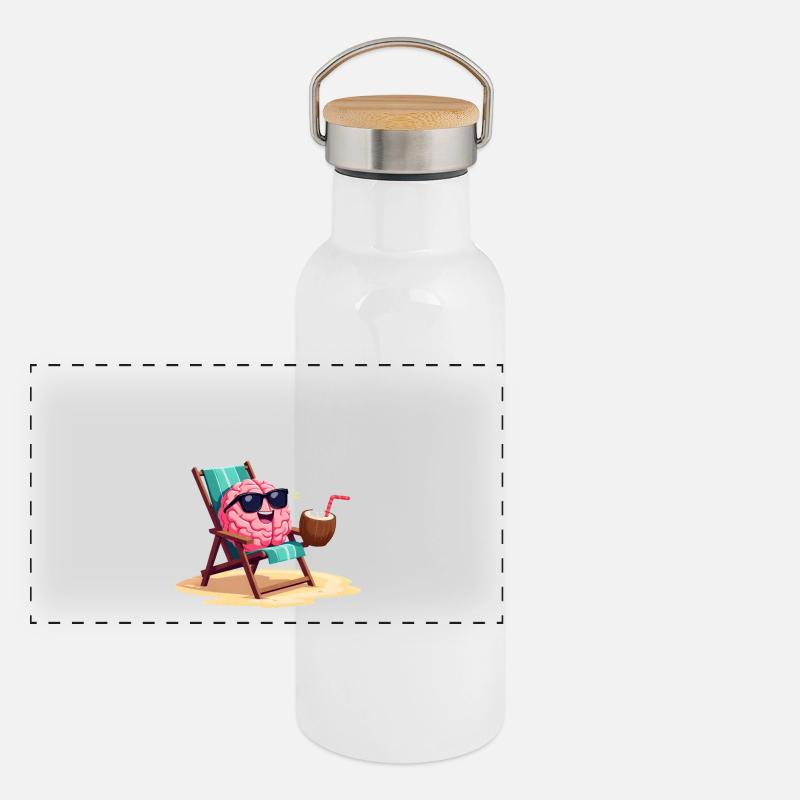 Mentally Checked Out Panoramic Thermal Bottle with Bamboo Lid