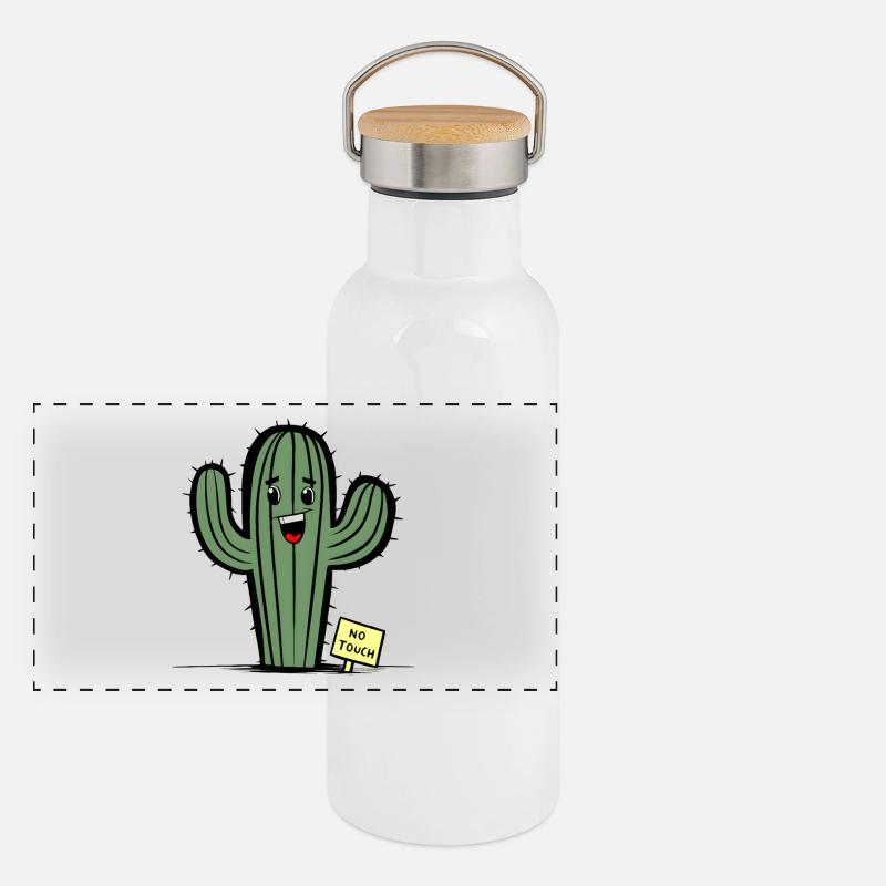 Can’t Touch This Panorama Thermosflasche mit Bambusdeckel
