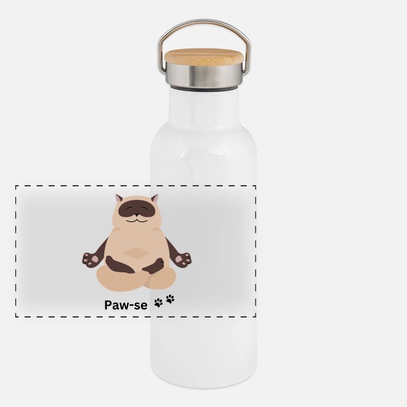 Pausa Thermos con coperchio in bambù