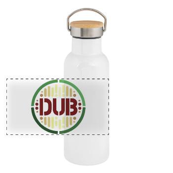 dub - Gourde isotherme avec bouchon en bambou - blanc - Devant