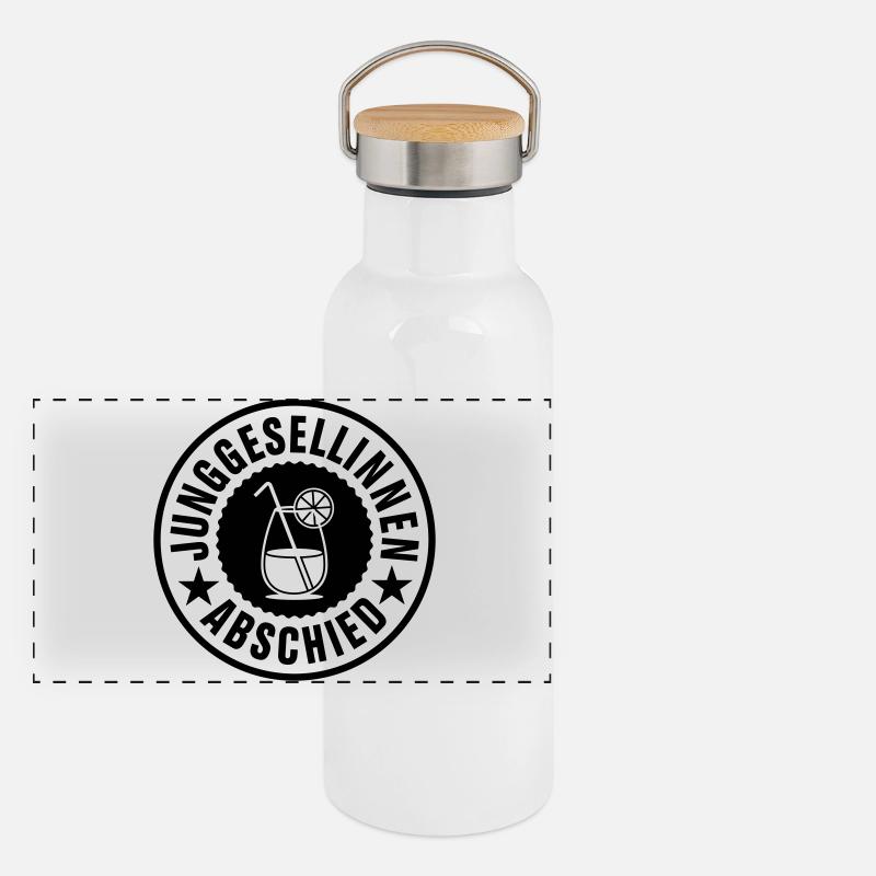 Junggesellinnen Abschied Cocktail Panorama Thermosflasche mit Bambusdeckel