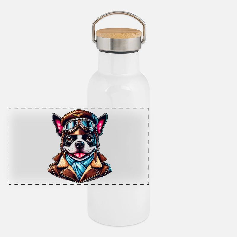 Conception pilote Bostie Gourde isotherme avec bouchon en bambou