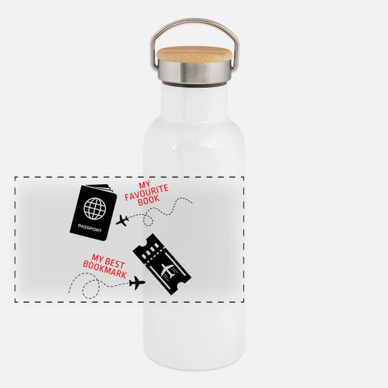 Voyager Gourde isotherme avec bouchon en bambou