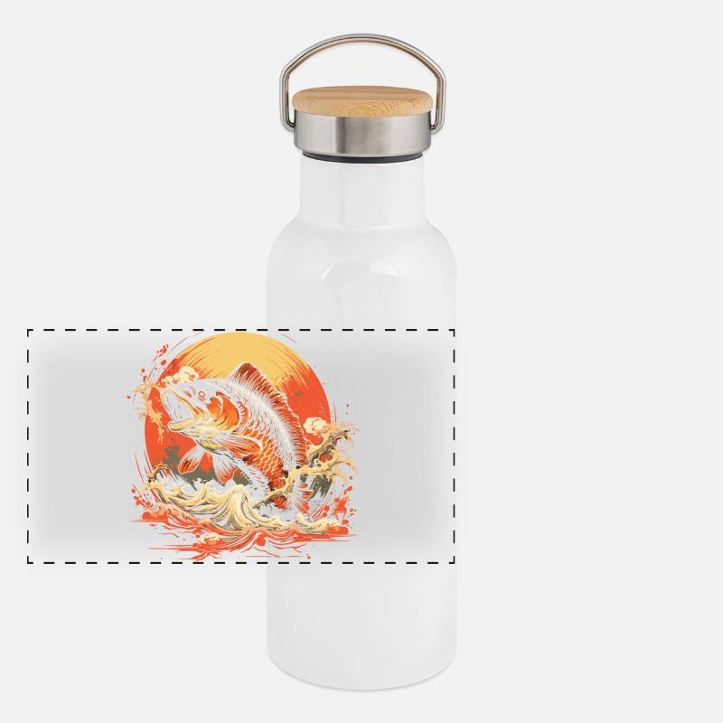 Panorama Thermosflasche mit Bambusdeckel