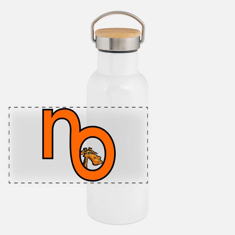 GIRAFFE NEIN Panorama Thermosflasche mit Bambusdeckel