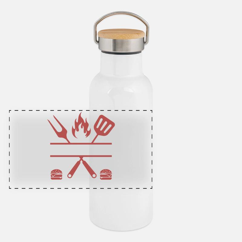 Grill Master BBQ Style Gourde isotherme avec bouchon en bambou